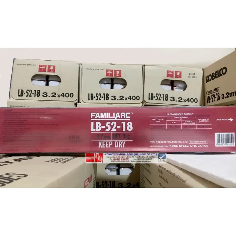 Que hàn Kobelco LB-52-18, E7018 Thailand